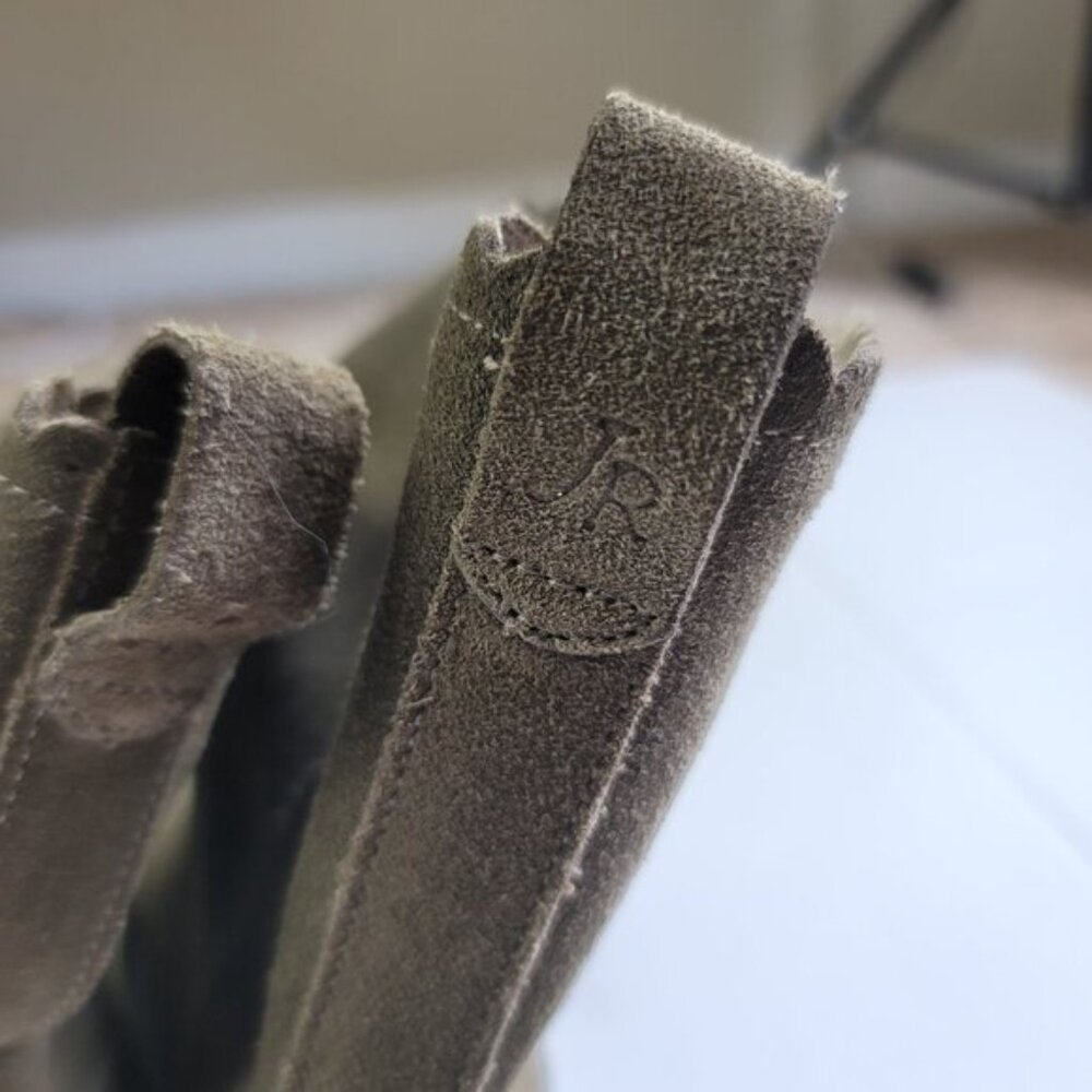 Jack Rogers Scalloped Edge Carly Boot-Olive Suede - Picture 9 of 13